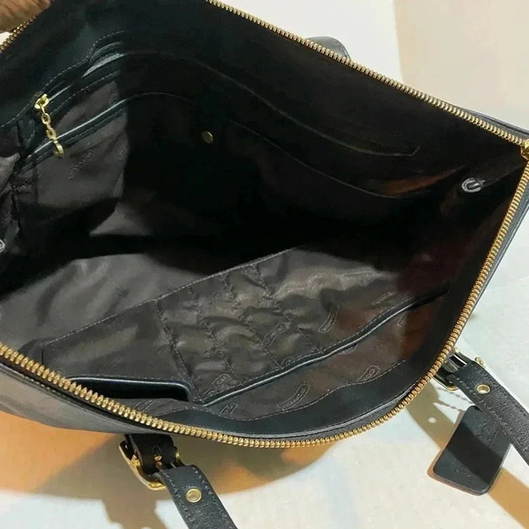 Coach vintage black leather satchel handbag - Picture 8 of 12